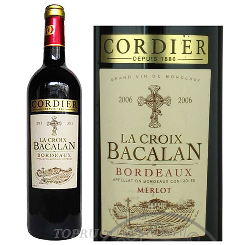 Rượu vang Cordier La Croix Bacalan Merlot Rượu vang Cordier La Croix Bacalan Merlot