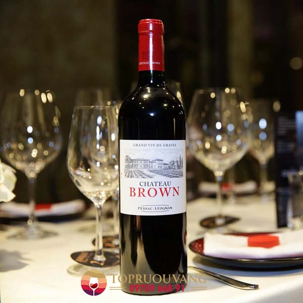 Rượu vang Pháp Chateau Brown Rouge Pessac Leognan