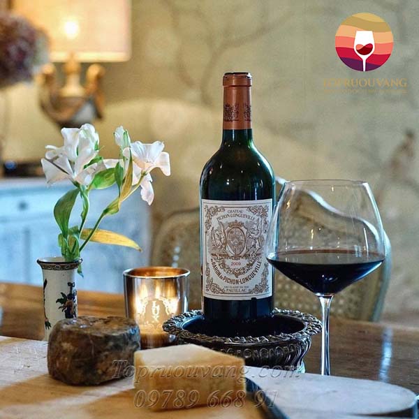 Rượu vang Pháp Chateau Pichon Longueville Grand Cru Classés 1 Rượu vang Chateau Pichon Longueville Grand Cru Classés