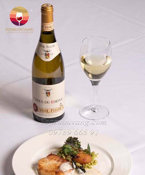 Rượu vang Vidal Fleury Cotes Du Rhone Blanc 1 Rượu vang Vidal Fleury Cotes Du Rhone Blanc