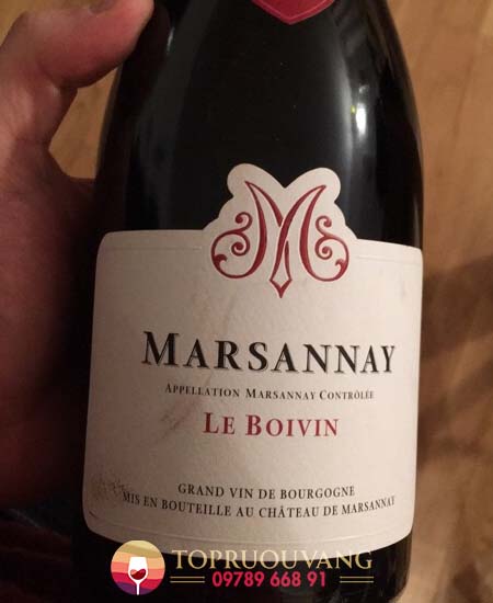 Rượu vang Pháp Marsannay Le Boivin