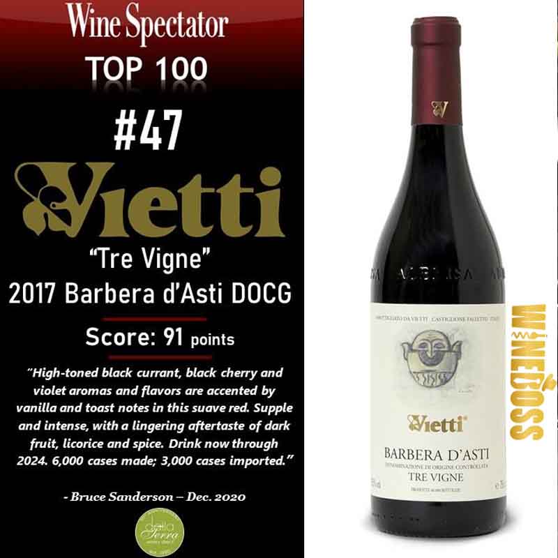 Rượu vang Ý Vietti Barbera D'Asti Tre Vigne DOCG 1 Rượu vang Ý Vietti Barbera D'Asti Tre Vigne DOCG 1