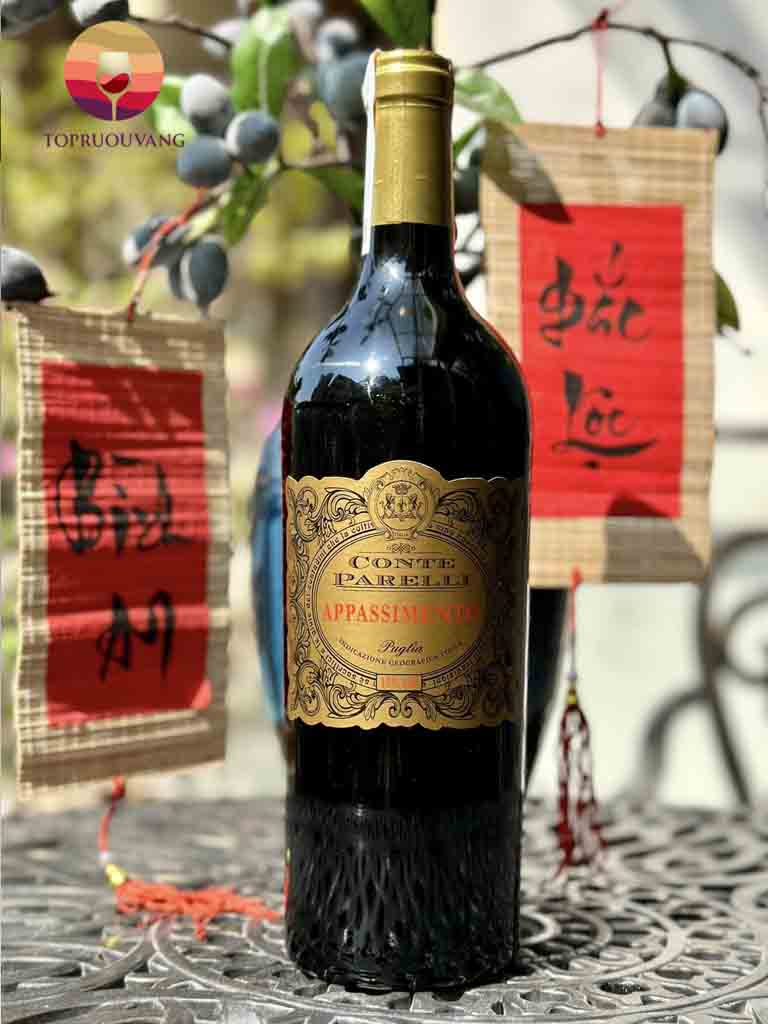 rượu vang Conte Parelli Appassimento Negroamaro nhập khẩu chính hãng