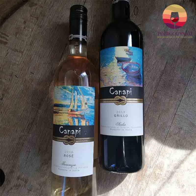 Rượu vang Ý Canapi Grillo Sicilia DOC