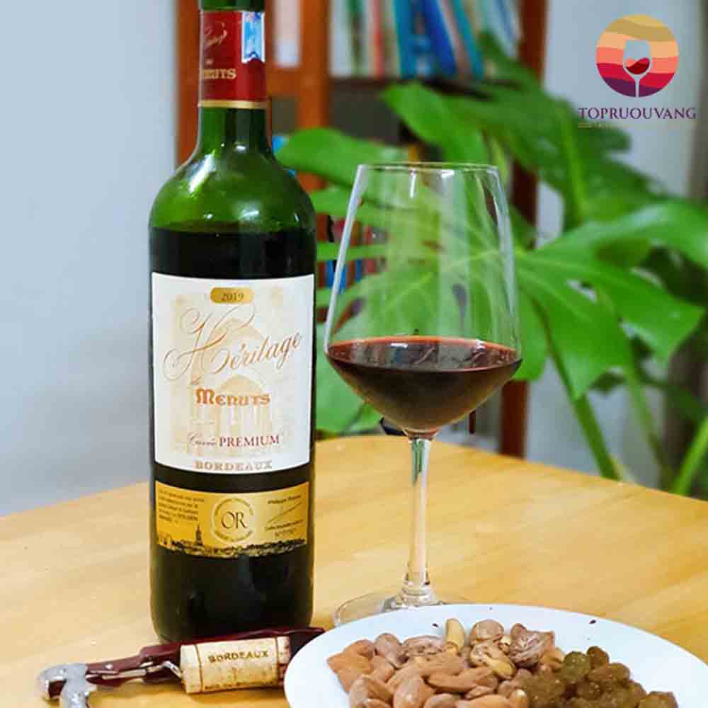 Vang Heritage de Menuts nhập khâu chính hãng