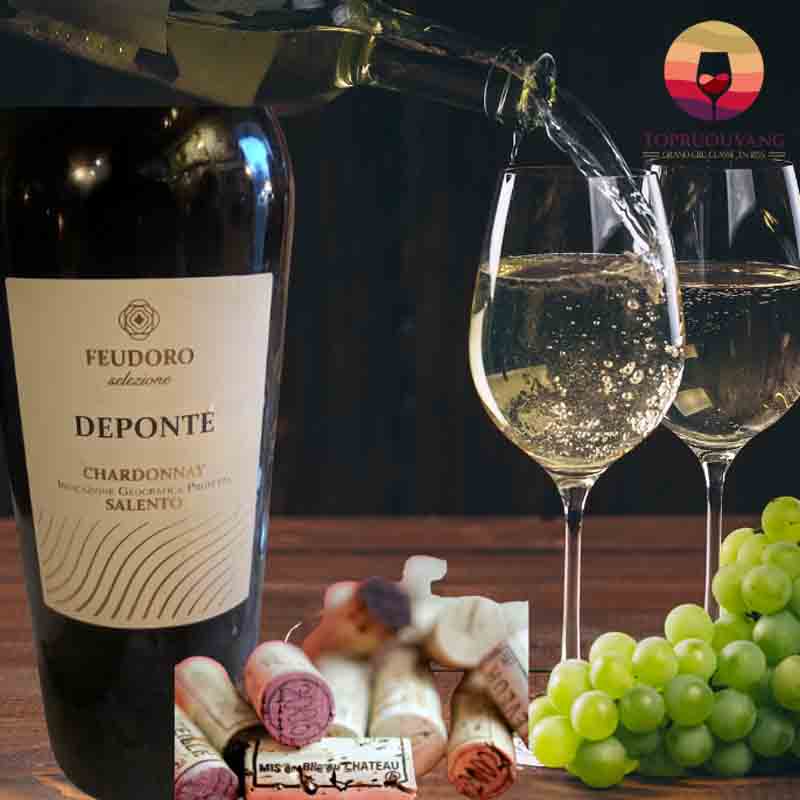 rượu vang Feudoro Deponte Chardonnay nhập khẩu chính hãng