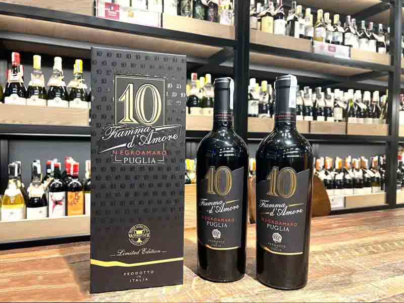 rượu vang 10 Fiama D'Amore Negroamaro nhập khẩu chính hãng