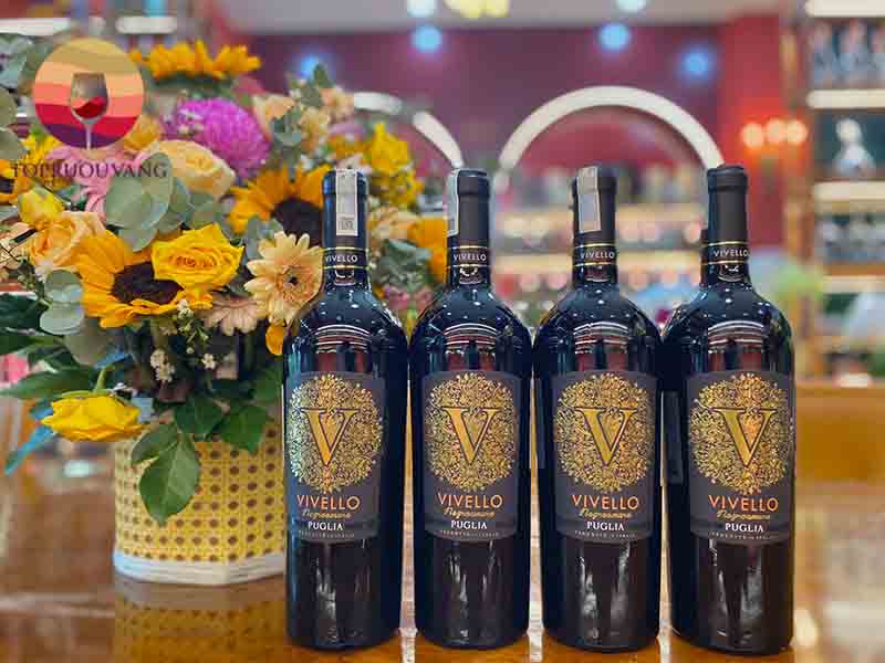 rượu vang Vivello Negroamaro nhập khẩu chính hãng