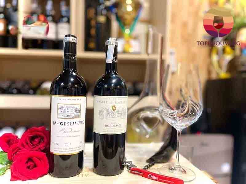 vang Bordeaux AOP Baron de Lamothe nhập khẩu chính hãng