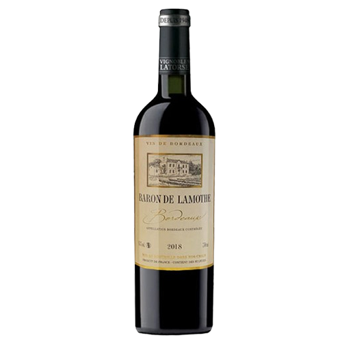 Rượu vang Pháp Bordeaux AOP Baron de Lamothe