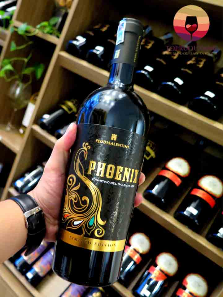 rượu vang Phoenix Primitivo nhập khẩu chính hãng