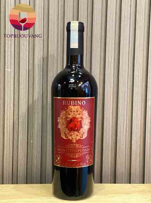 Rượu vang Ý Rubino Primitivo Puglia