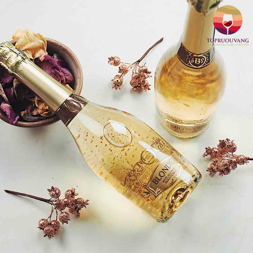 Rượu vang Tây Ban Nha Blonde Gold Flakes 22 Carat