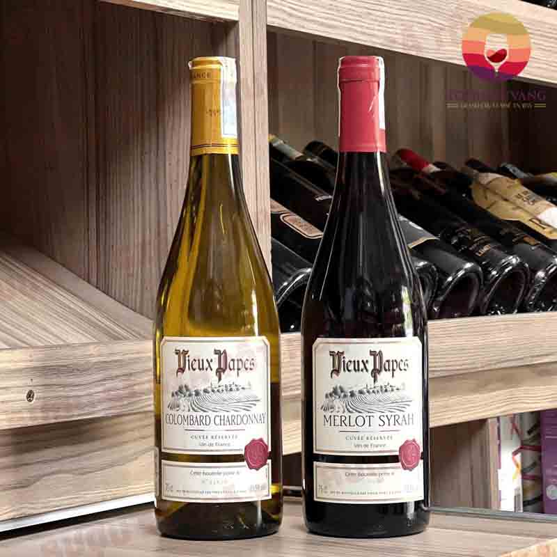 Rượu vang Pháp Vieux Papes Colombard Chardonnay
