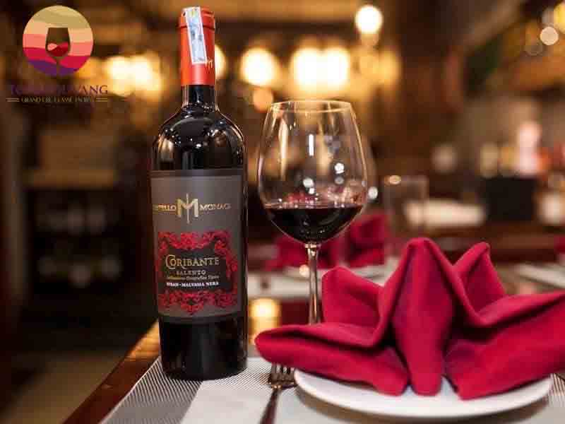 Rượu vang Ý Monaci Coribante Syrah Malvasia Nera Salento IGT